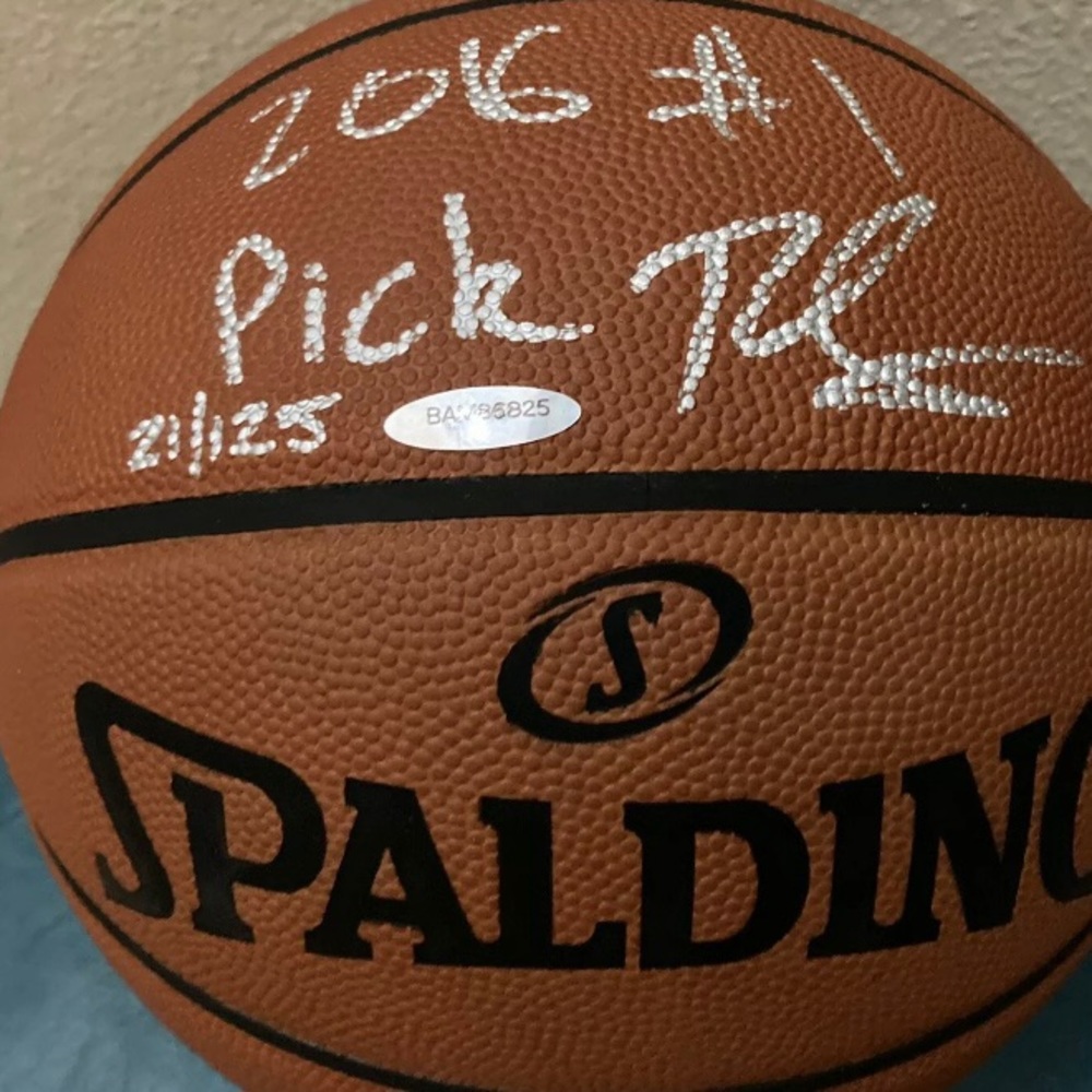 BEN SIMMONS SIGNED NBA BASKETBALL INSCRIBED “#1 DRAFT PICK 2016” UPPER DECK COA